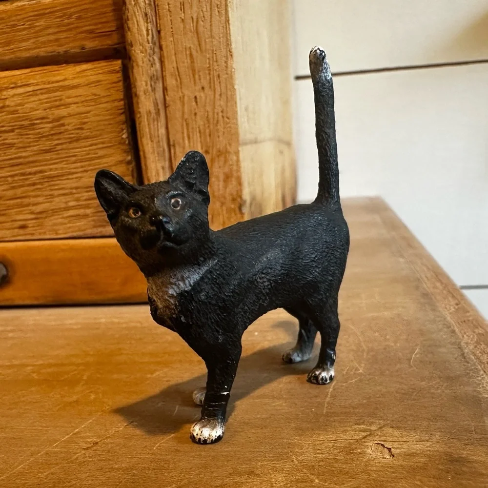 Black Horse and Farm Animal Figure Set